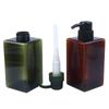 Butelka na balsam do ciała 450 ml, kwadratowa, wielokrotnego napełniania, plastikowa z pompką naciskaną, do żelu pod prysznic, szamponu, mydła w płynie, trwały pojemnik wielokrotnego napełniania