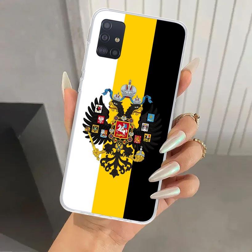 Russia Russian Flags Emblem Phone Case for Samsung Galaxy A52 A32 A22 A12 A02S A50S A30S A10S Note 20 Ultra 10 Plus S10 A31 A20