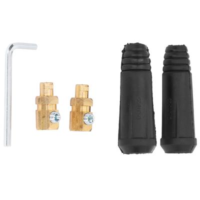 2 Set Welding Cable Connectors Male Welder Quick Fitting Plug Accessories 200A DKJ10?25