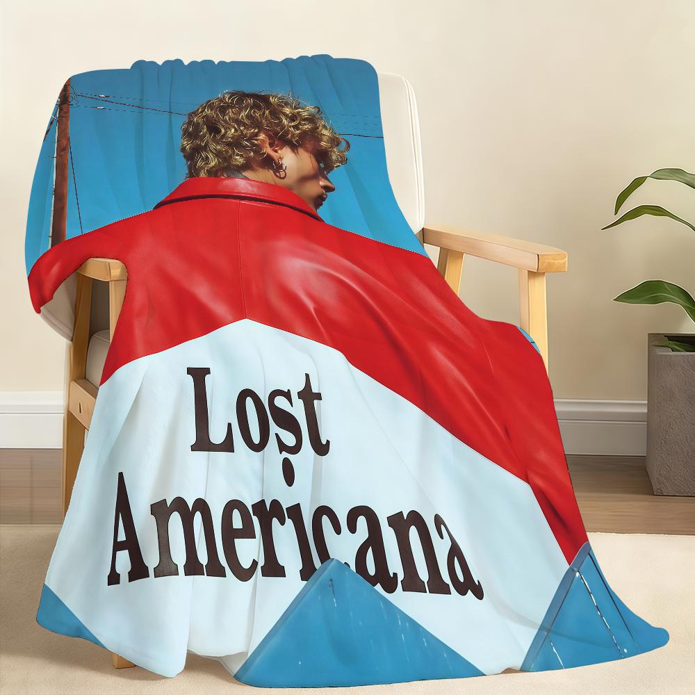 Rapper Machine G-GuN K-KellY-Y lost americana Blanket For Soft Throw Blanket for Picnic Bed Sofa Home Bedroom Warm Comfortable 75cmx90cm