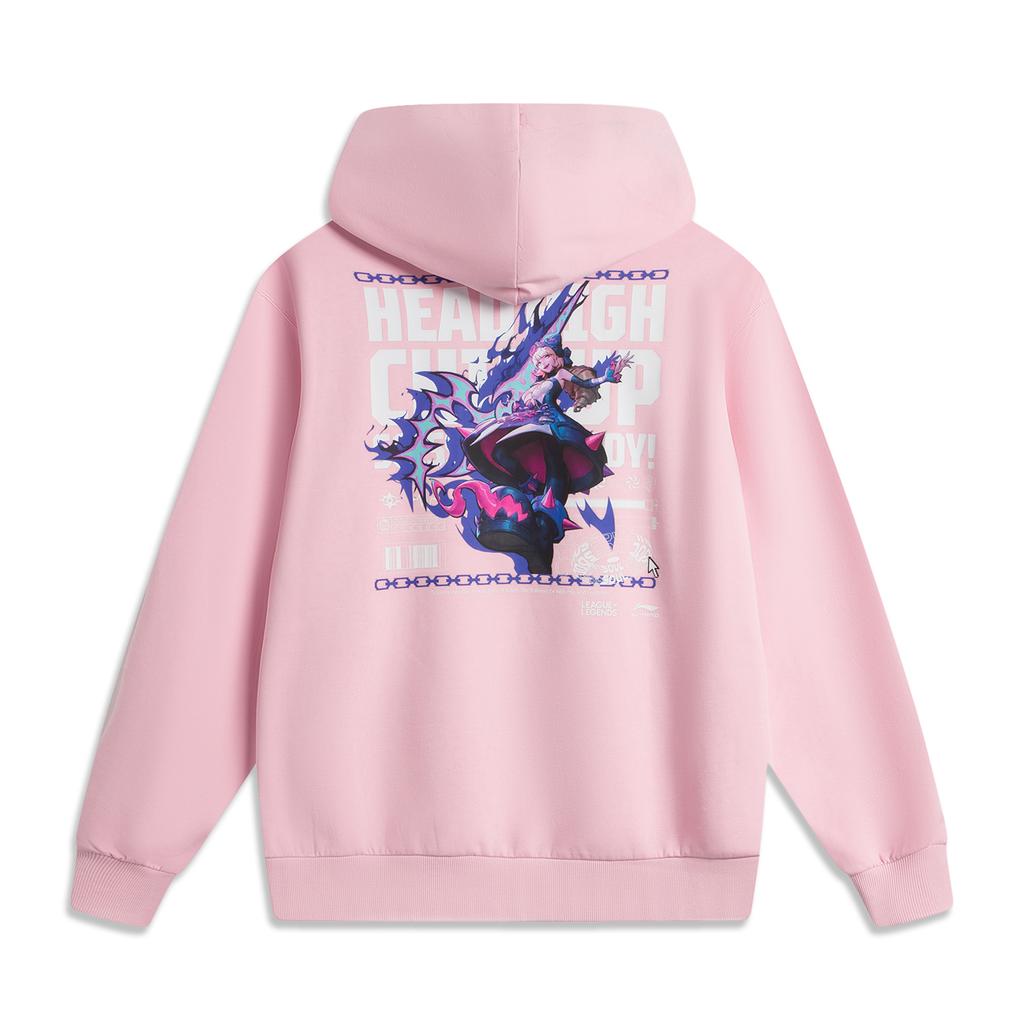 Li Ning X LEAGUE OF LEGENDS Sports Life Collection Sweatshirt Unisex Rosy Pink AWDV475-4