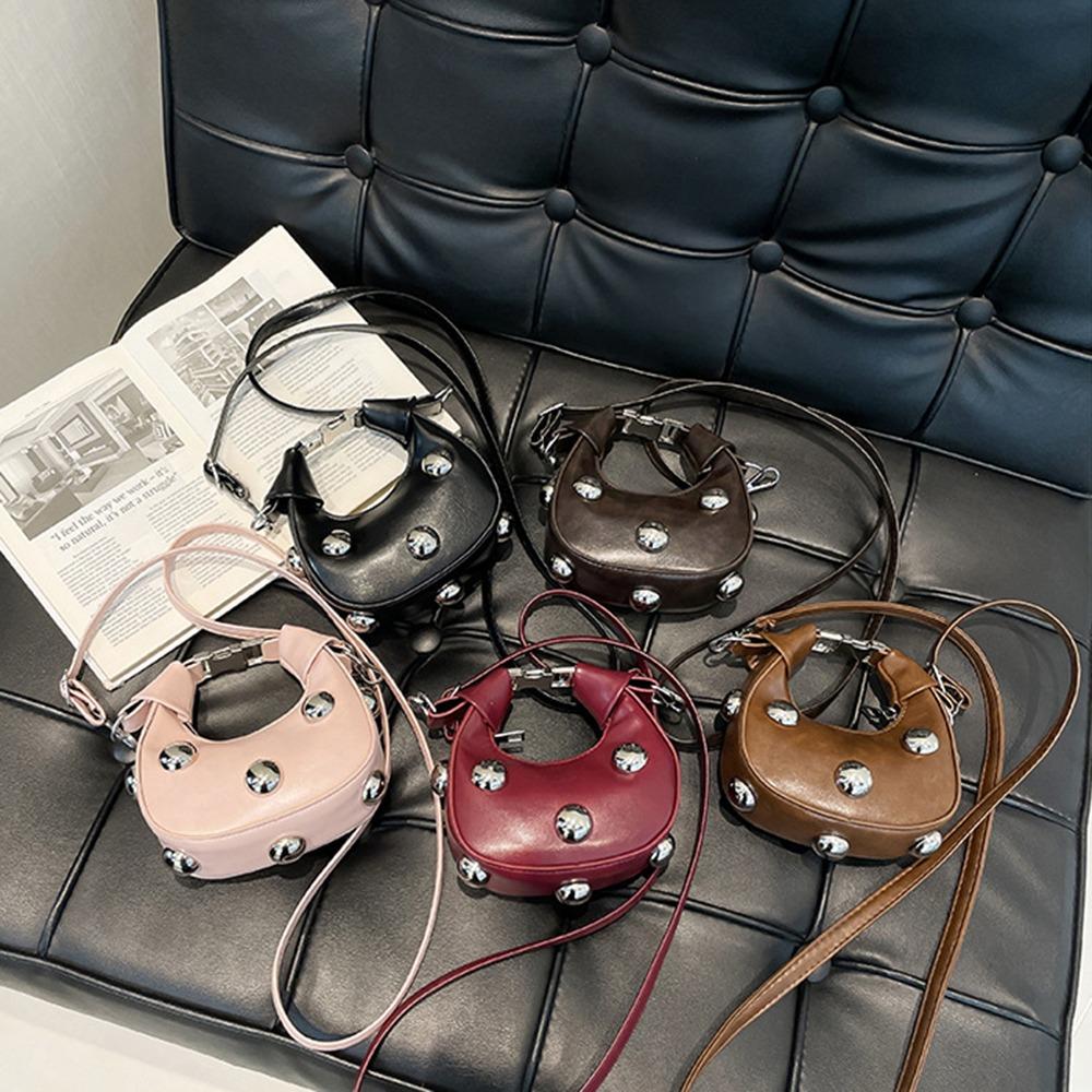 PU Mini Niet-Handtasche Retro Lippenstift-Aufbewahrungstasche Kreative Kleine Umhängetasche Outdoor