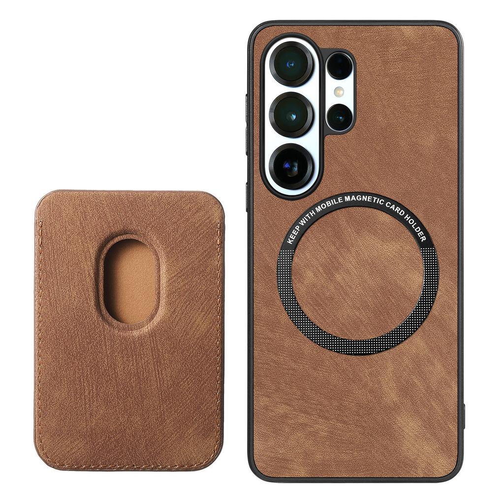 2 in 1 Magnetic Retro Cards Solt Leather Wallet Case For Samsung S25 Ultra S24 Plus S23 A16 A56 A36 A06 A17 A07 Skin Feel Cove