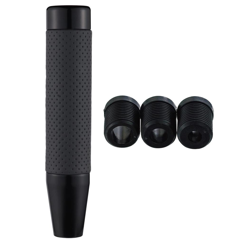 Abfer 180mm Alloy PU Shifter Knob Car Shift Knob Auto Manual Vehicle Universal Car Accessories Interior (Black)