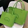 Modern Large Capacity Felt Handbag - Versatile and Stylish Shopping Bag with Letter Design