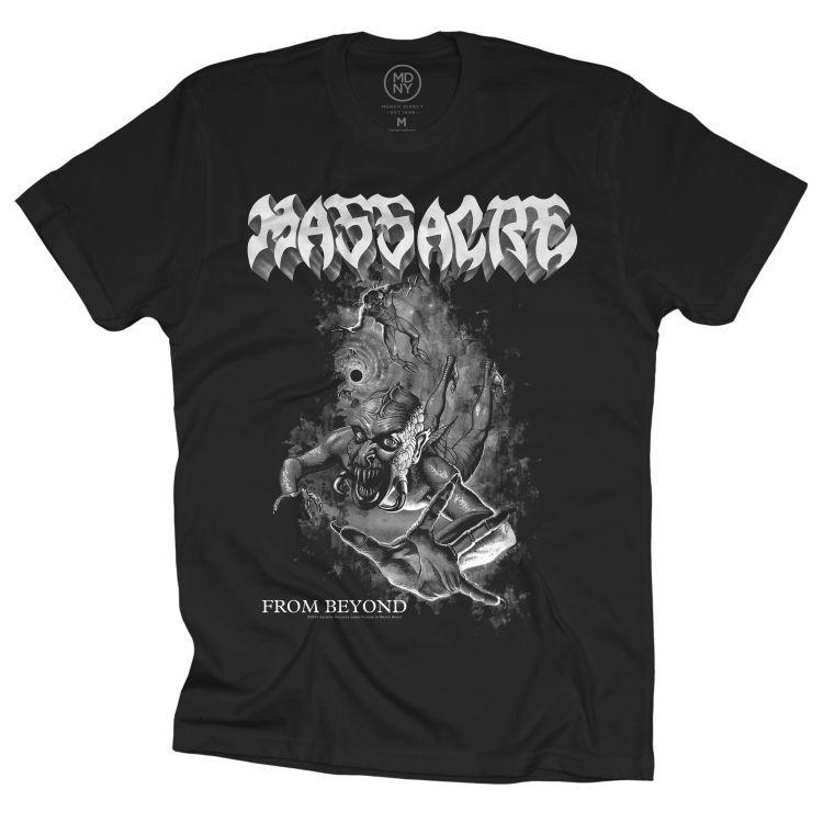 MASSACRE Black N White From Beyond T SHIRT S-2XL New Official MerchDirect Merch