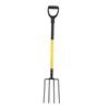 46 Inch Pitch Fork Y Grip Versatile 4 Tines Garden Spading Fork for Gardening Digging Composting Spading