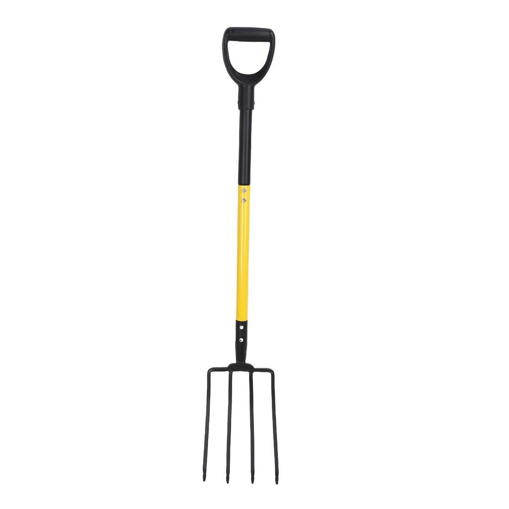 46 Inch Pitch Fork Y Grip Versatile 4 Tines Garden Spading Fork for Gardening Digging Composting Spading