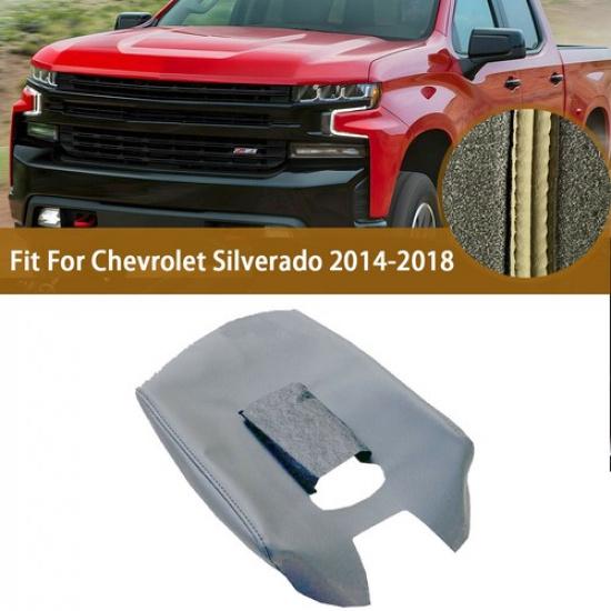 Console Lid Center Armrest Cover Leather For Chevrolet Silverado 2014-2018