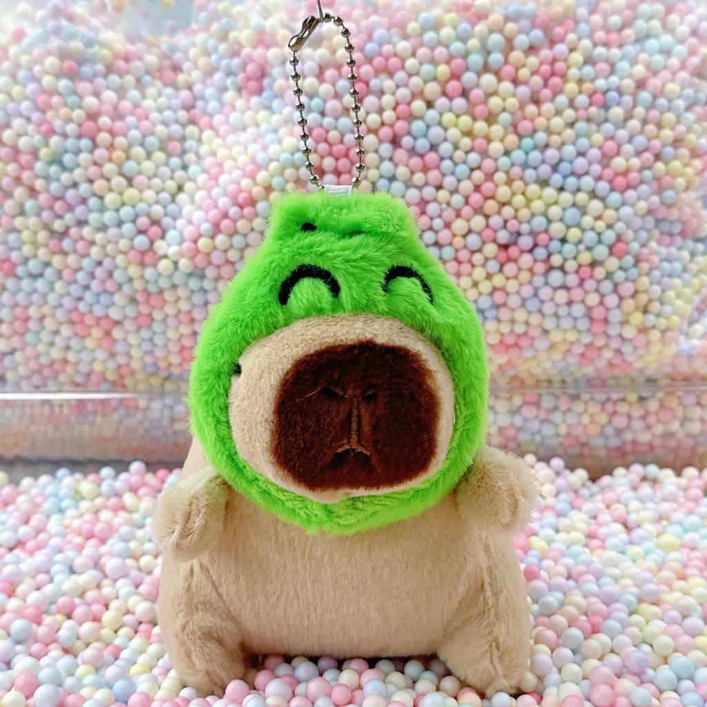 Little Red Book Capybara & Guinea Pig Plush Keychain Ornament