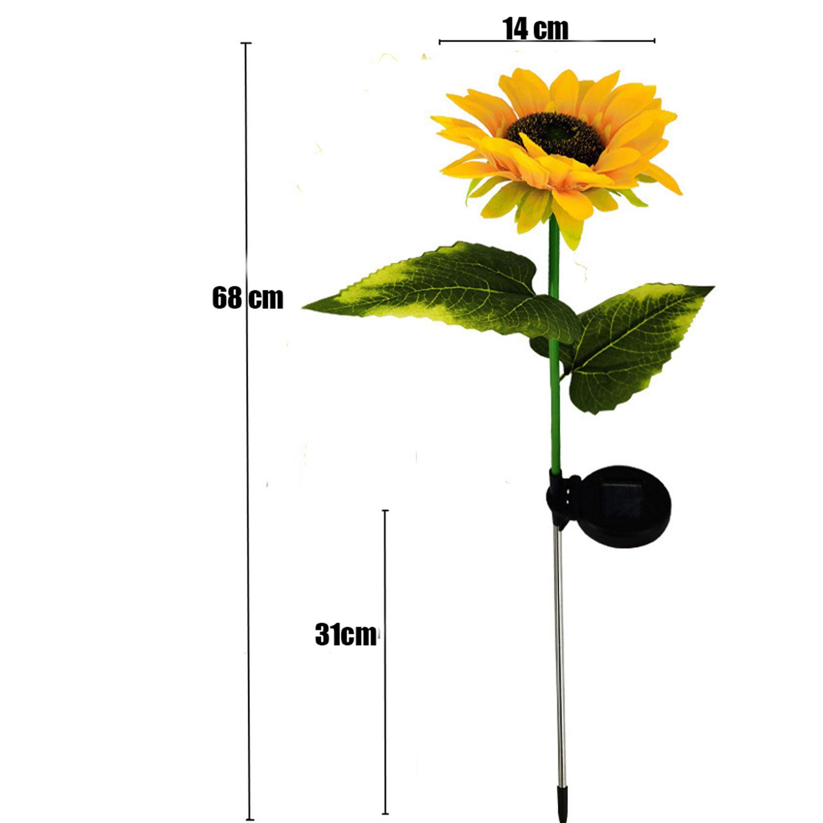 

3-х головные светодиодные солнечные подсолнухи, водонепроницаемые светодиодные фонари для дома, сада, патио, лужайки, украшения дорожки на заднем дворе