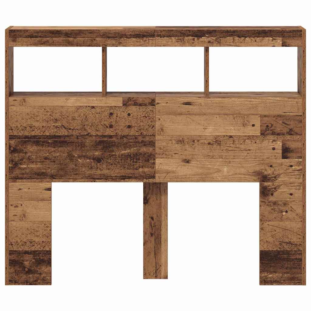 Headboard with Shelf Reclaimed Wood Look 120 x 17 x 102 cm Engineered Wood