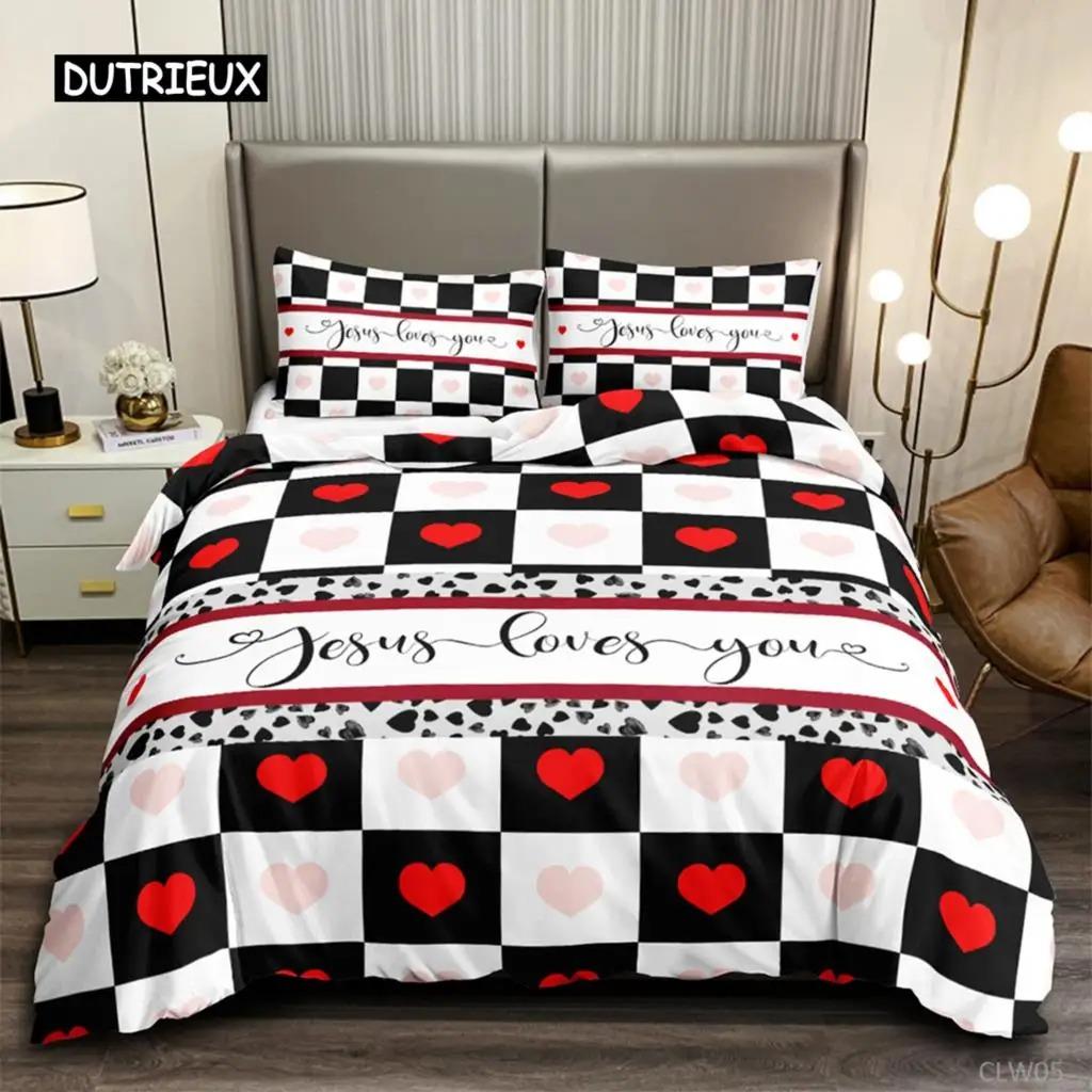 Romantic Red Rose Duvet Cover Set Printed Floral Bedding for Adults Teens Blossom Flower Theme Comforter