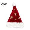 Decorative Sequin Christmas Hats Santa Hat with Red Sequin, Plush Velvet Party for Holiday Favors Adults, Festive Costume Accessory Xmas New Year Gift