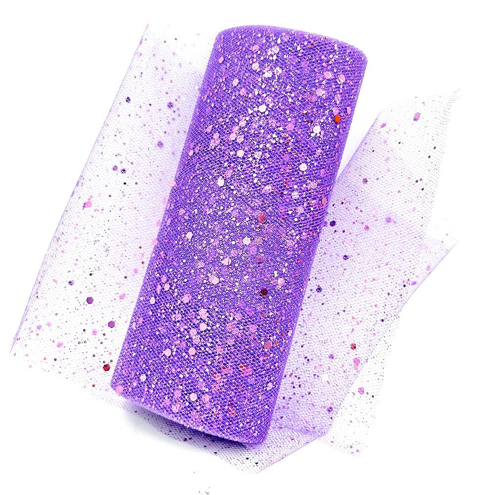 15cm Width 10 Yards Glitter Sequin Tulle Roll Spool Tutu Wedding Decoration Organza Laser DIY Craft Birthday Party Supplies