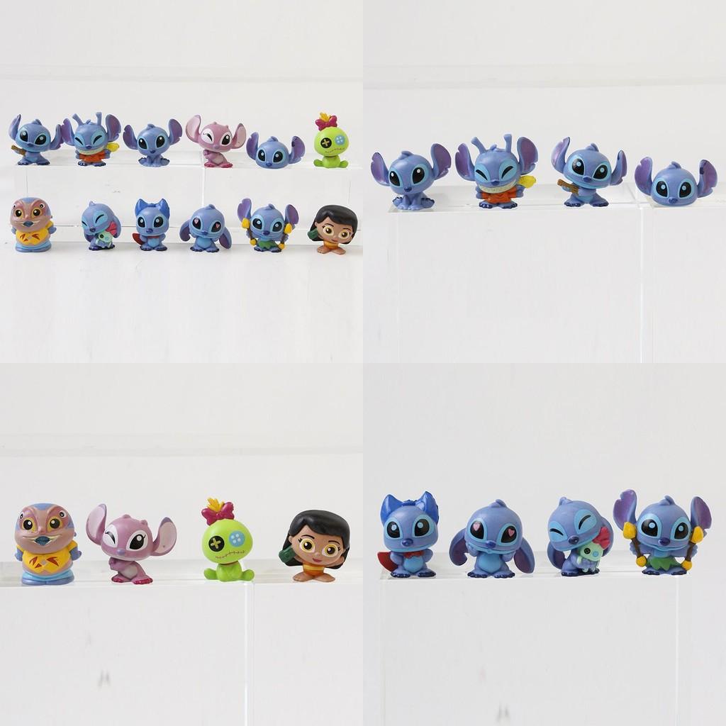 Pvc 12pcs Stitch Action Figures Model Toy Decoration Gifts Ornament Cartoon