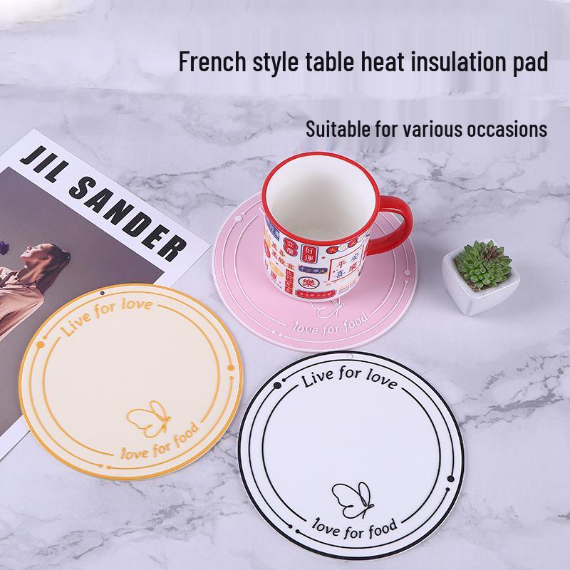 Minimalist Butterfly Insulated Heat-Resistant Coaster & Placemat Set
