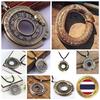 Thai Amulet Snake Eat Tail Necklace Pendant Zodiac Retro Vintage Protect Charm Talisman Powerful Wealth Success Health Luck Jewelry Buddhism