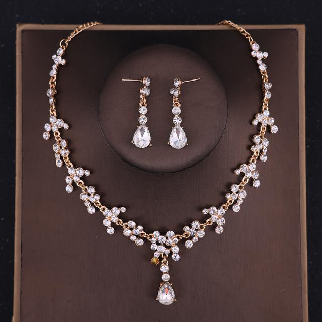 

Барочные хрустальные тиары и короны, ожерелье, серьги, набор, стразы, выпускная корона, тиара, свадебные аксессуары для волос, ювелирное украшение, корона