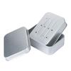 2Pcs Square Travel Soap Tray with Drain Rack Soap Box Portable Aluminum Soap Dish  Kitchen