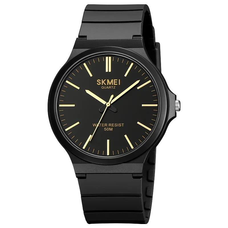 Skmei 2108 Watch For Male Time Clock Reloj Hombre for Fashion Men Quartz Wristwatches Mens New Simple TPU Strap 3Bar Waterproof