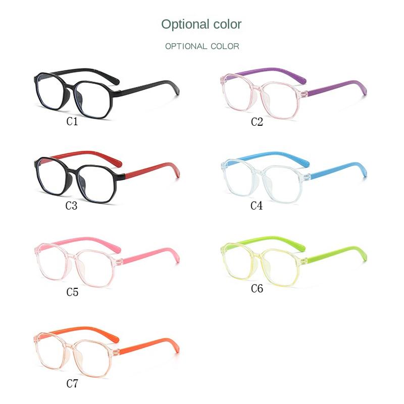 Anti-blue Light Glasses High Quality Round Children Eyewear Sweet Kid Eyeglasses Blue Light Blocking Boy Girl Computer Eyeglas