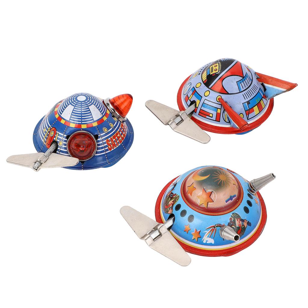 Vintage Wind Up Spacecraft Toy Collectible Clockwork Spring Wind Up Toy for Birthday