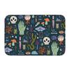 Crow Moon Door Mat Anti-Slip Kitchen Bathroom  Halloween Spooky Witch Garage  Floor Entrance Rug