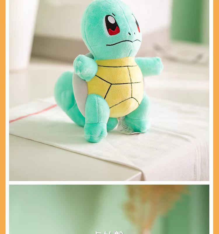 Oryginalne pluszowe lalki Pokémon: Pikachu, Gengar, Duży Squirtle, Charmander, Eevee, Lalka z automatu z chwytakiem