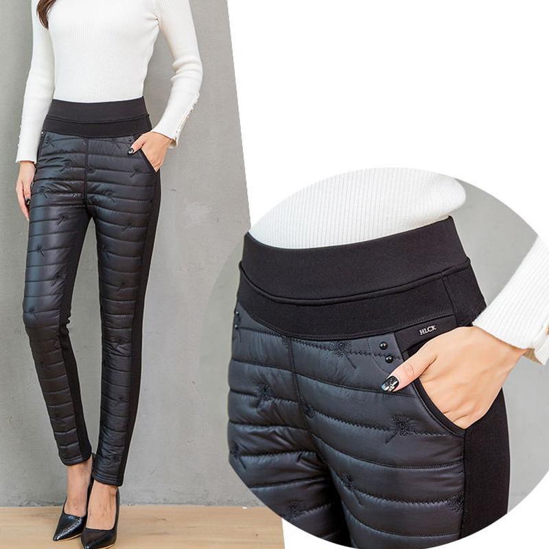 Velvet Padded Leggings High Waist Warm Hiking Workout Lady