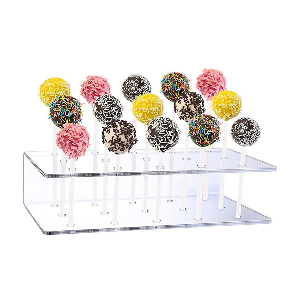 Acrylic Lollipop Rack 15 Hole Transparent Candy Rack Display Lollipop Display Rack for Wedding Birthday Party