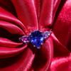 Huitan Tear Drop Women Ring With Bright Blue Purple Stone Wedding Engagement  Pear Shaped Water  Jewelry