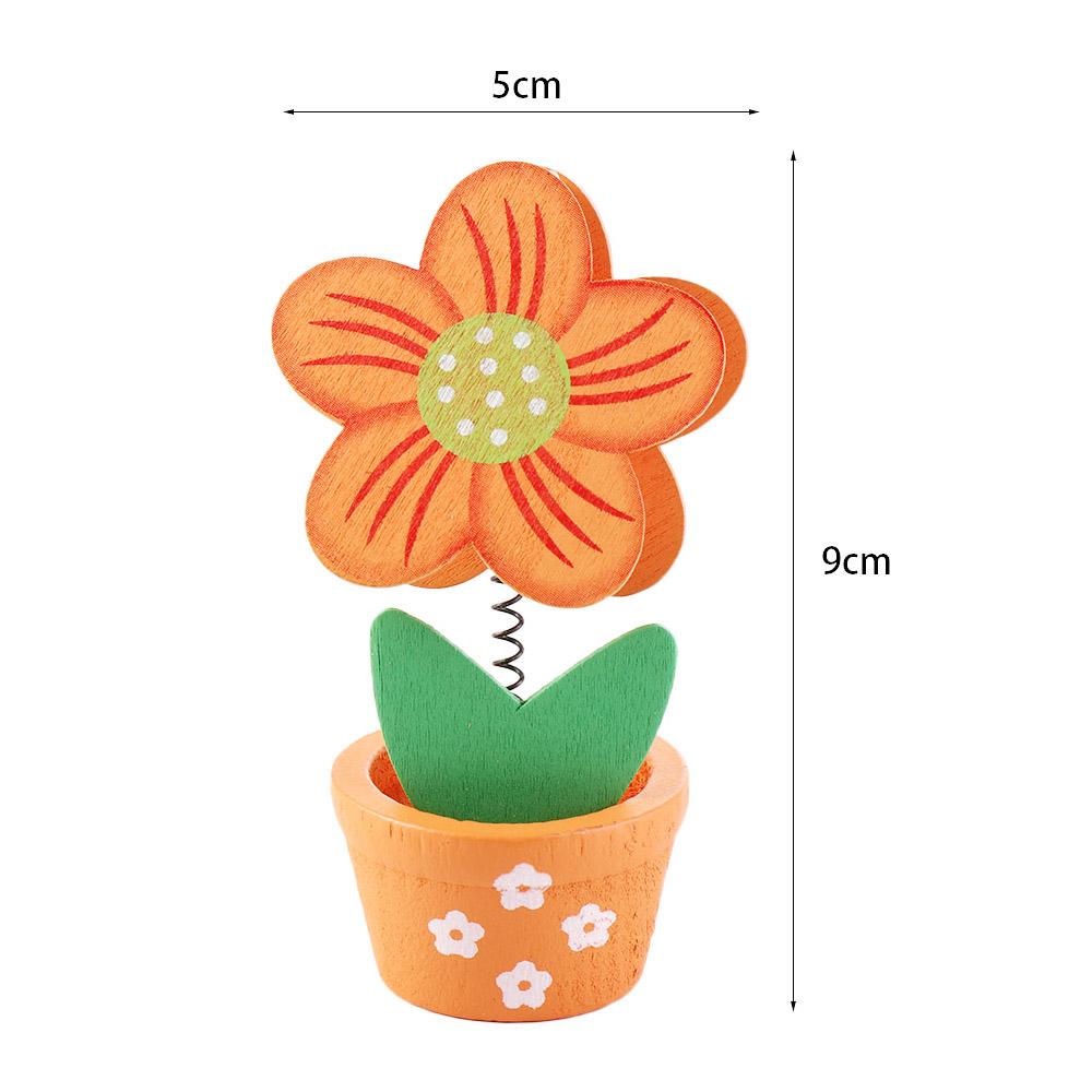 Stander Office Supplies Desk Ornaments Photo Stander Desk Memo Holder Photo Card Holder Potted Photo Folder Flower Note Holder