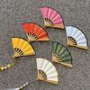 2.5 Inch Mini Folding Fan Portable Diy Painting Children Fan Ancient Style Held Dance Fans Party Wedding Summer Fan Accessories