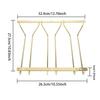 Dianoo 27.5cm Gold Wine Glass Rack, Under Cabinet/Shelf Wine Glass Holder, Stemware Rack, Wine Glass Storage Hanger, 3 Rows
