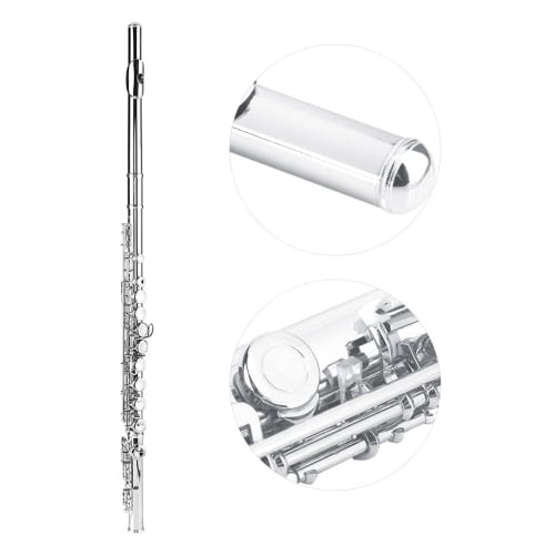16-Hole Flute, Suitable for Home, Outdoor, and School Use, Student Flute, Beginner Flute (White)