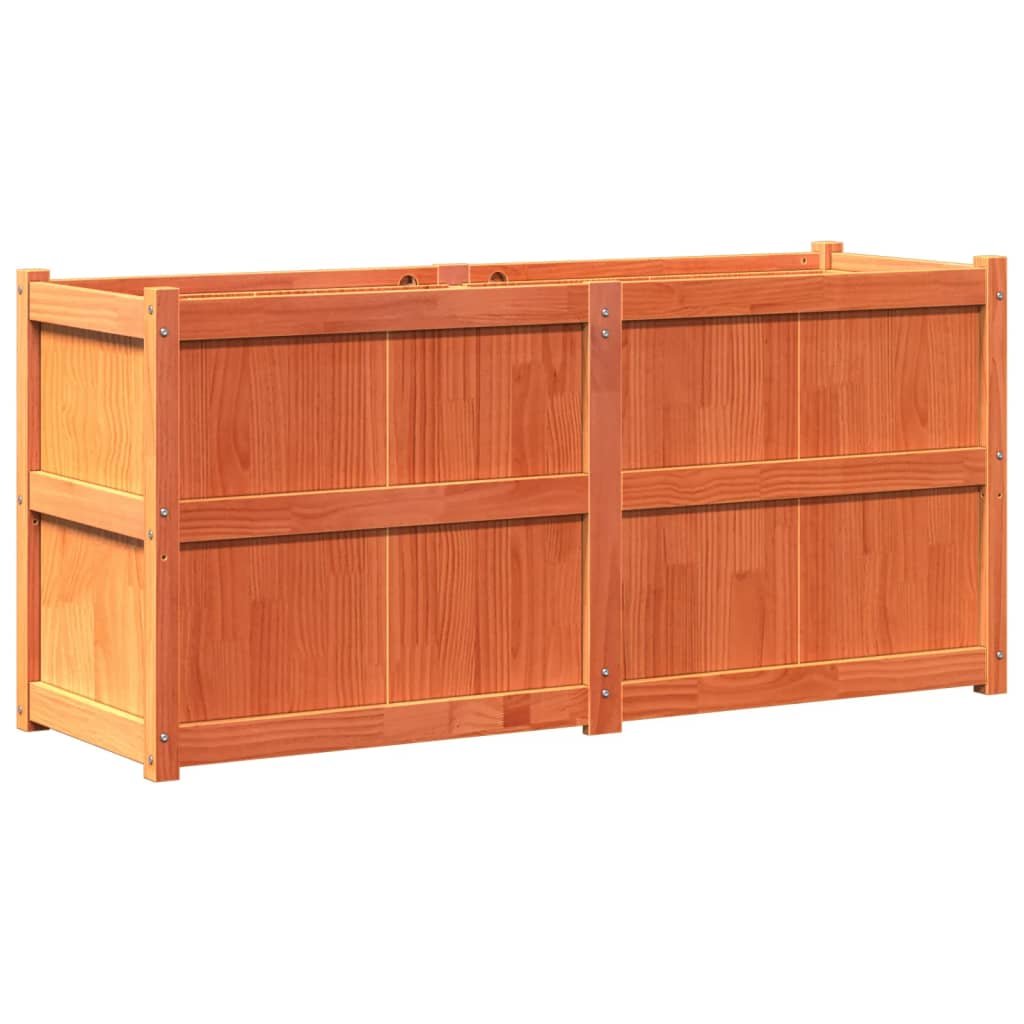 Plant Box Wax Brown 150x50x70 Cm Solid Pine Wood