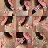 S Silver Needle Zircon Pearl Earrings Women's Niche Butterfly Stud Earrings Versatile Temperament Earrings