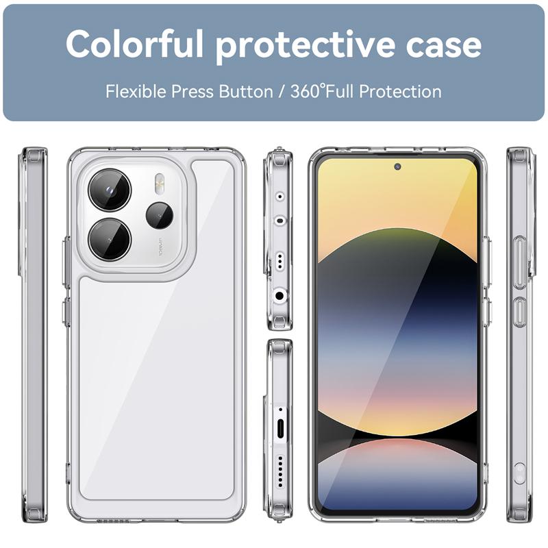 For Redmi Note 14 4G Case Cover Xiaomi Redmi Note 14 4G Capas Colour Transparent Clear Phone Bumper Back Fundas Redmi Note 14 4G