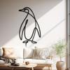 Minimalist Metal Penguin Wall Art Nordic Line Art Sculpture Modern Animal Decor Unique Metal Wall Decor for Bathroom Living Room