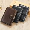Mens Slim Genuine Leather Wallet Short Bifold Minimalist Business Casual Purse Daily Use