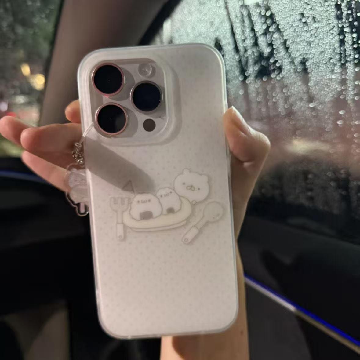 

Polka Dot Rice Ball Case for Apple 17 Pro Max & Earlier Models - Cute Cartoon Design 17 Pro