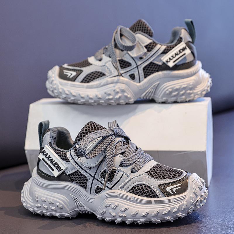 Girls' Color-blocked Sneakers for Small, Medium, and Large children2026New Autumn Mesh Children's Running Shoes Boys' Casual Shoes