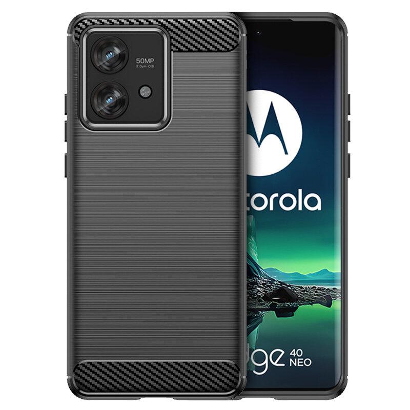 Case for Motorola Edge 40 Neo, Carbon, Black
