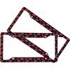 Cute Cherry License Plate Frames, 2 Packs Decorative License Plate Covers Red Car Accessories Aluminum License Plate Holder For Women Men
