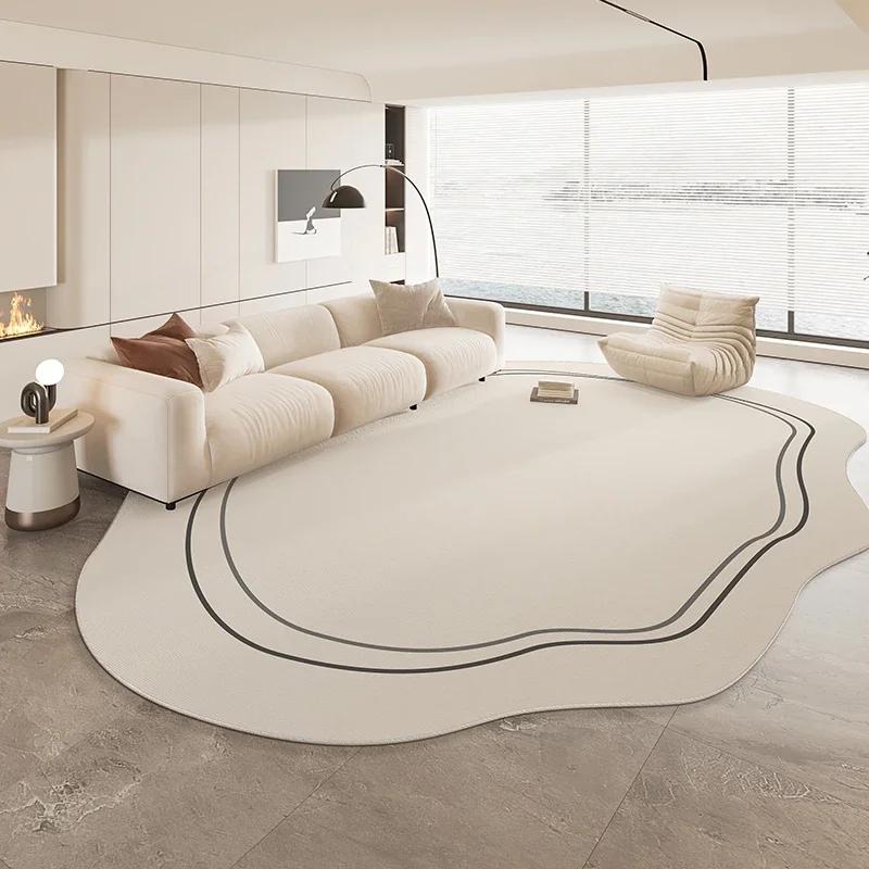 Special Shaped Cream Style French Carpet New Living Room Highend Light  Irregular Carpets Waterproof Nonslip Home Rug