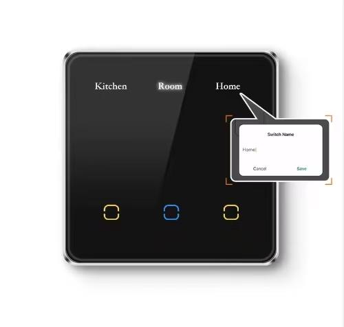Safewire New Tempered Glass LED Display Switch Tuya Smart Life APP Controlled WiFi Home Wall Light Switch