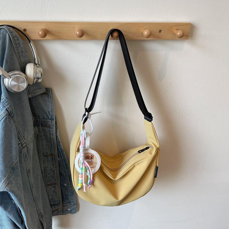 Nylon Messenger Bag For Women With Zipper Closure And Inner Pocket For Daily Use