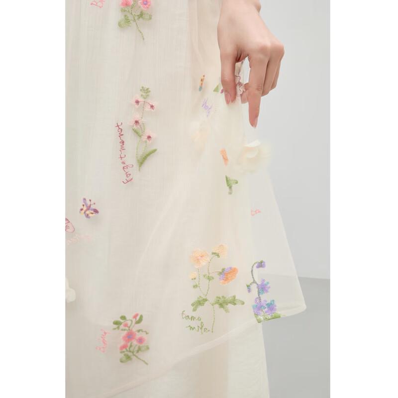 Qiushui Yiren Elegant Floral Sleeveless Dress