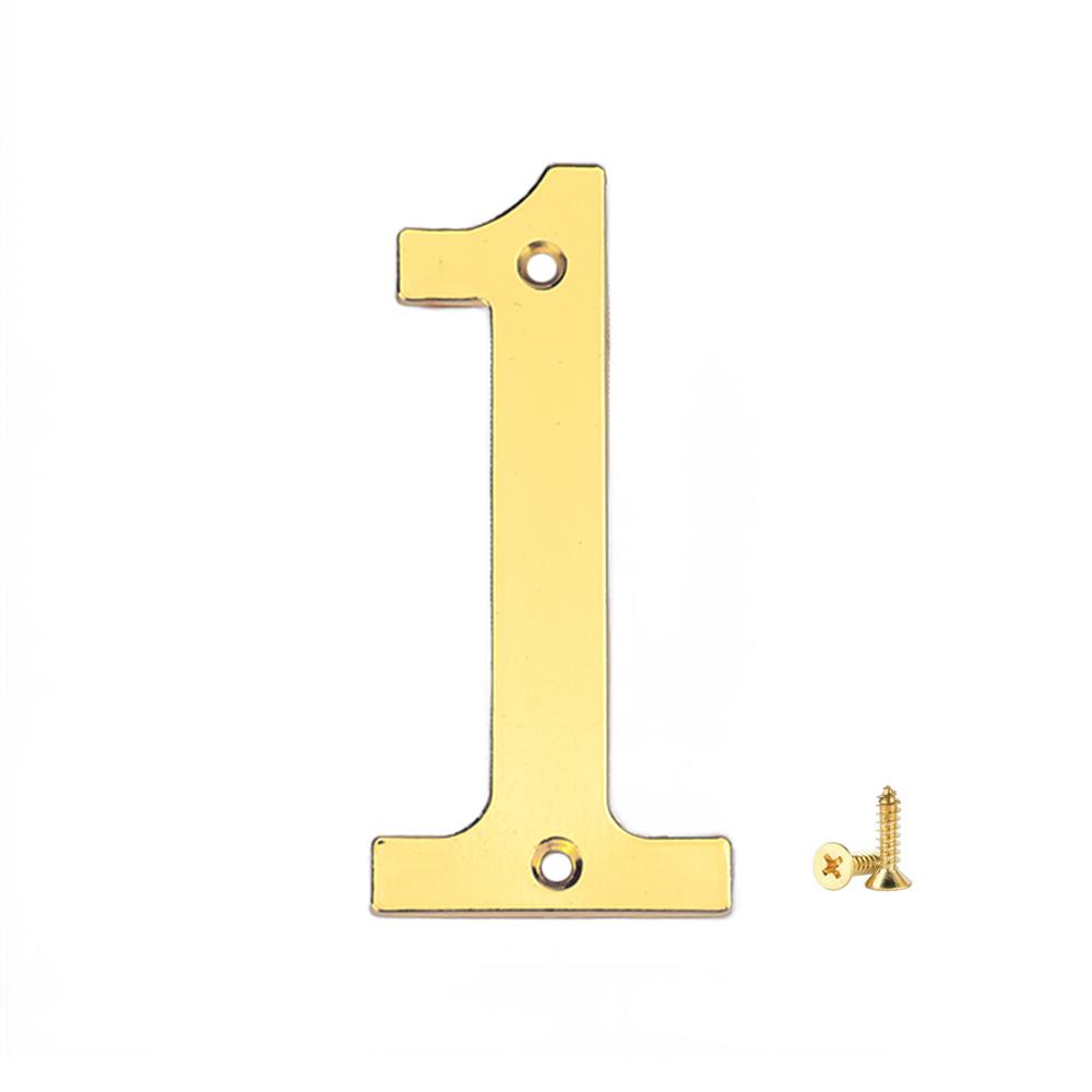 

1Pcs 3Inch Metal House Numbers with M2 Screws Solid Zinc Alloy Mailbox Numbers 3D Address Numbers for Outside House Apartment 7x5cm
